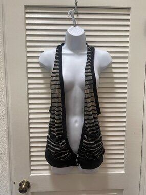 Roxy Striped Racerback Vest Tank Top Size S